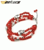 Handmade Chinese jewelry Sliver Fish Red Crystal Bracelet